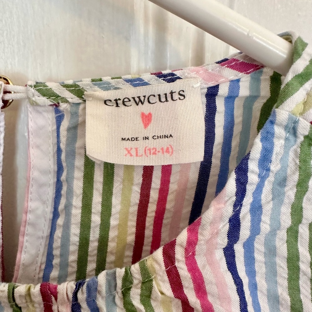 Crewcuts Multicolor Striped Ruffle Sleeve Blouse - Picture 3 of 4
